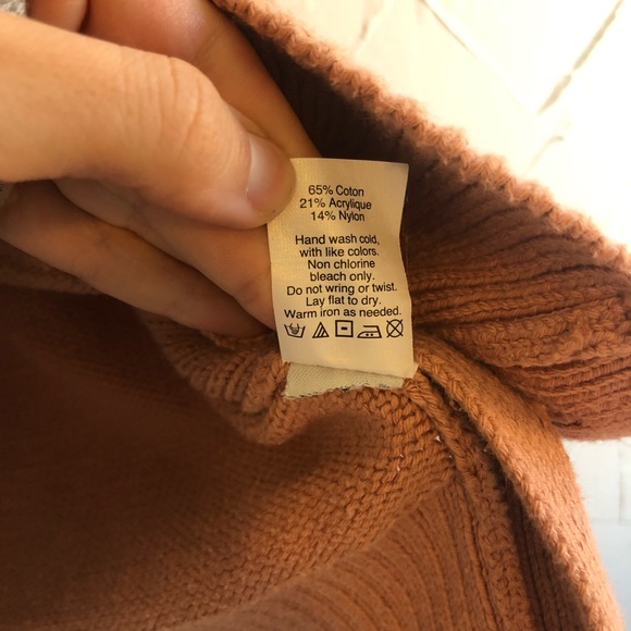 Madewell Brownstone Side-Button Sweater in Dusty Clay Size XS - Picture 6 of 7